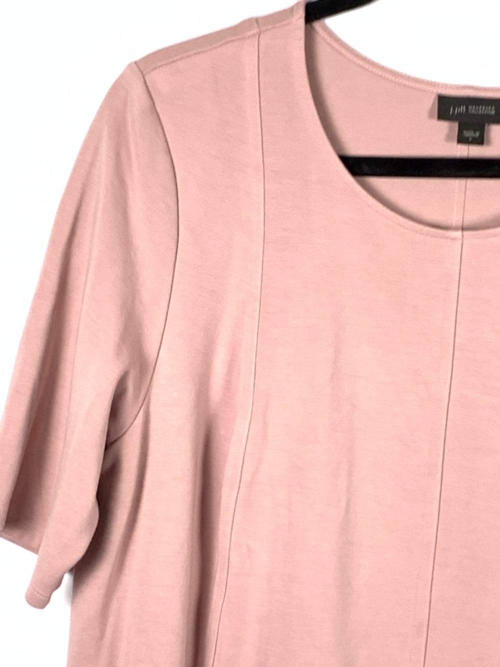 J Jill Wearever Top L Dusty Rose Short Sleeve Stretch Knit Tunic Casual - Picture 4 of 12